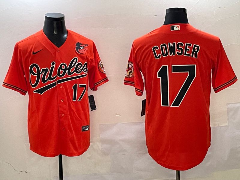 Men Baltimore Orioles #17 Cowser Orange Game 2025 Nike MLB Jersey style 2